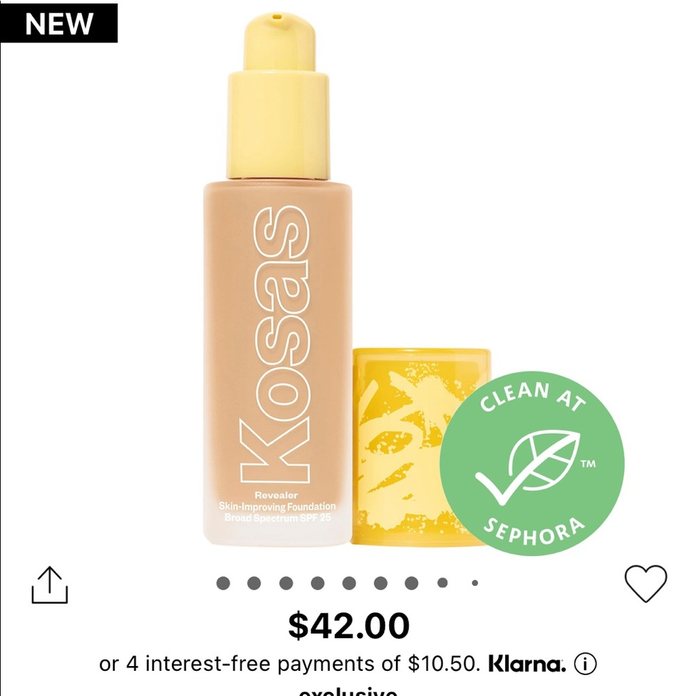 Kosas revealer skin-improving foundation - light medium neutral 200, used once